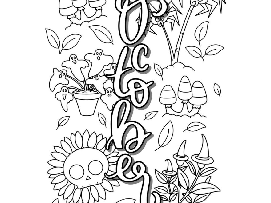 October Halloween But Make It Plants Complete Month Printable Bullet Journal Or Planner Pages Lorelsberg