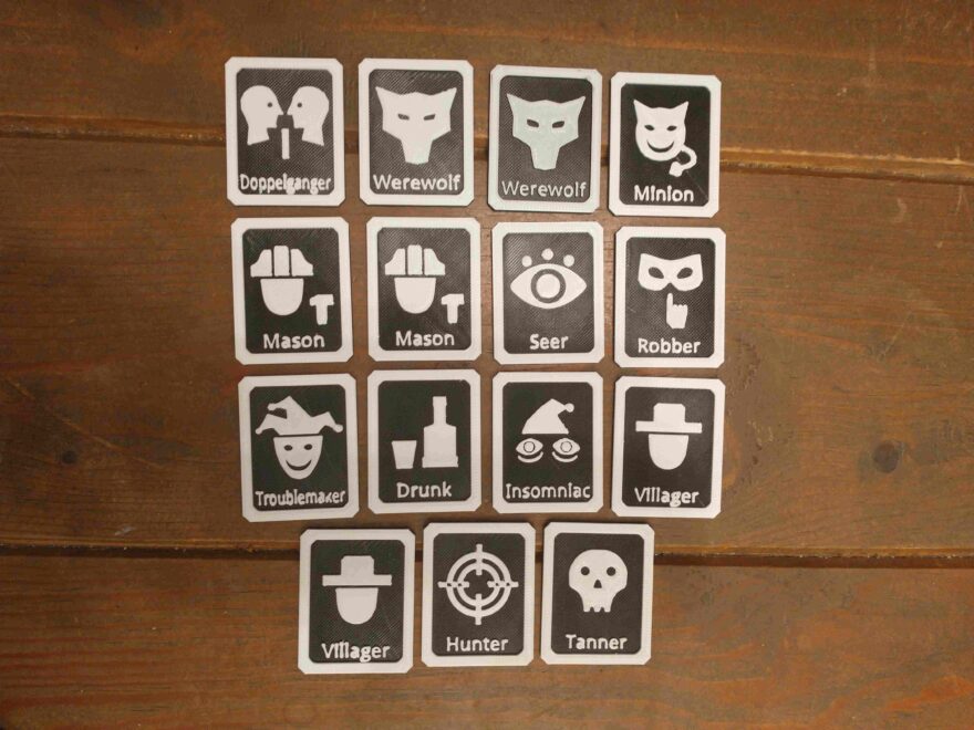 One Night Ultimate Werewolf Cards Free 3D File For Cults