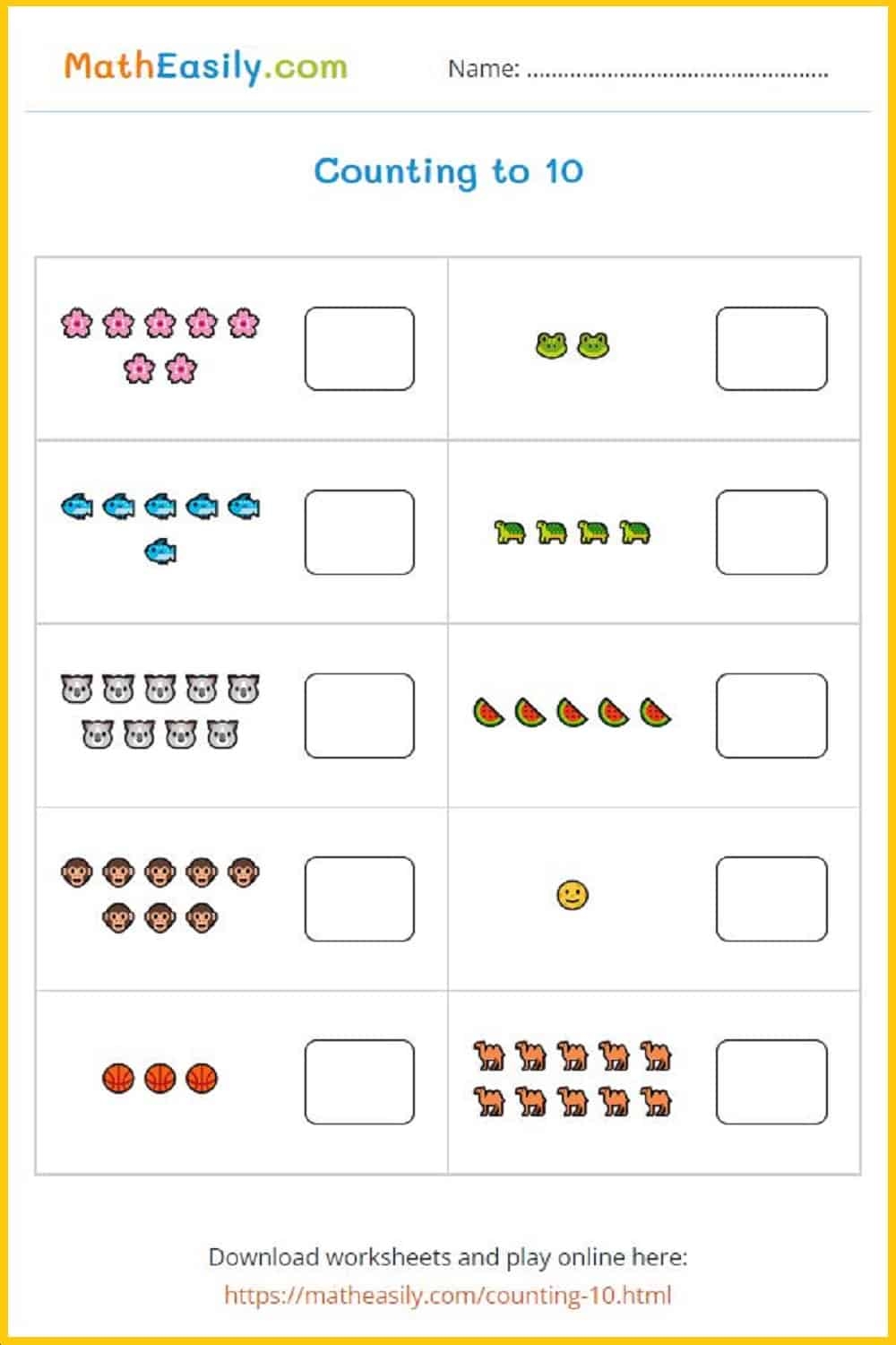 Free Printable Math Games For Kindergarten
