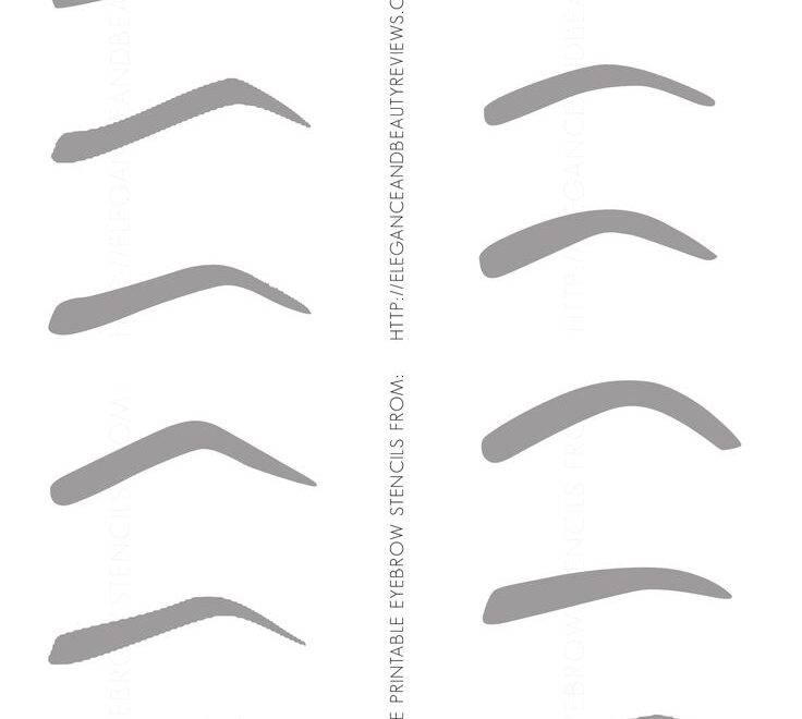 Online Eyebrow Stencils 5 Free PDF Printables Printablee