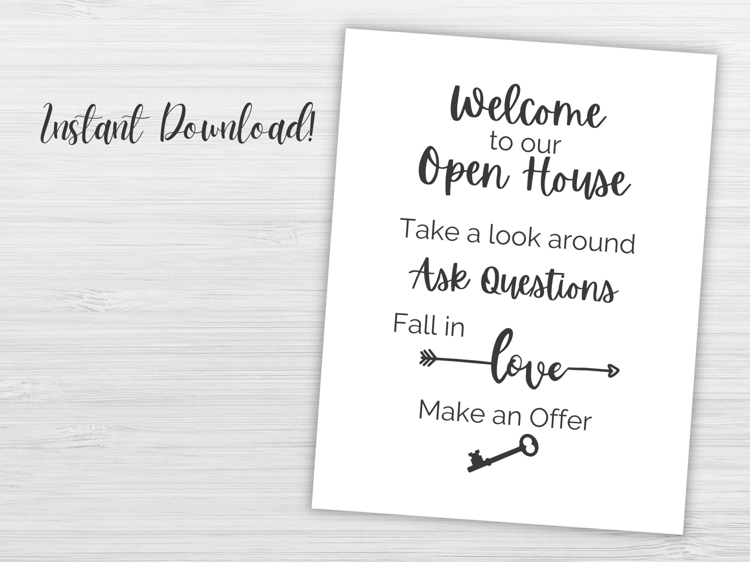 Open House Welcome Sign Real Estate Printable PDF Sign Real Estate Marketing Realtor Open House Welcome To Our Open House Etsy UK