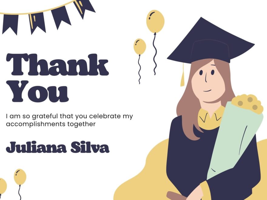 Page 2 Free Custom Printable Graduation Thank You Card Templates Canva