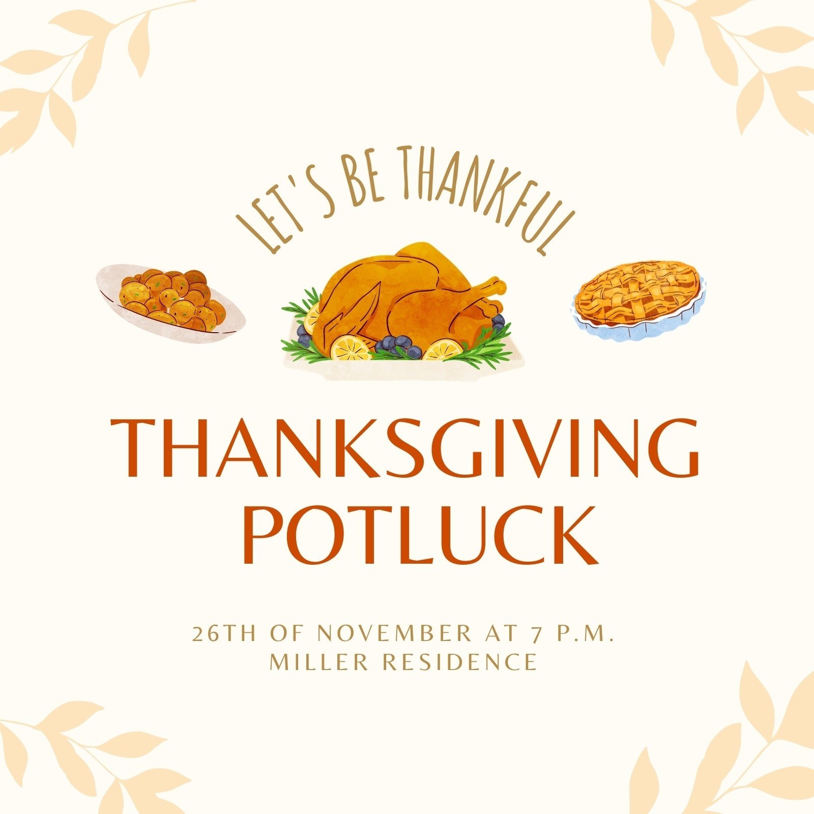 Page 9 Free Custom Printable Thanksgiving Invitation Templates Canva