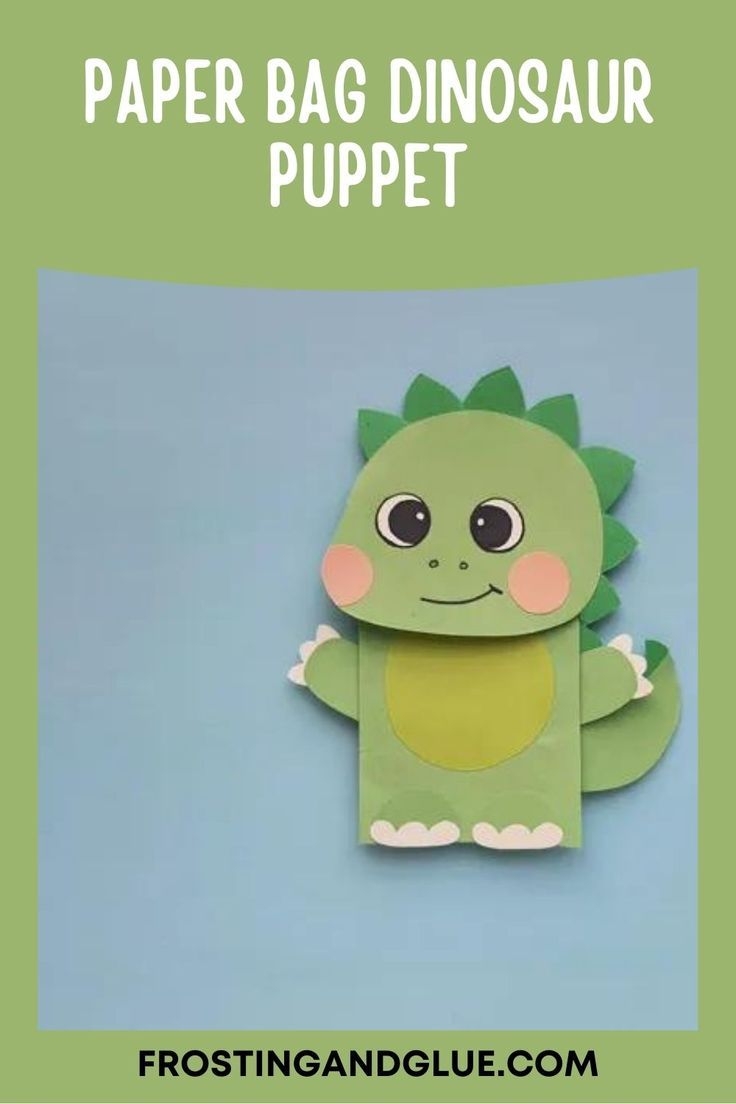 Dinosaur Paper Bag Puppet Printable