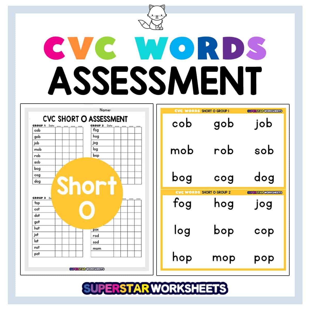 Phonics Assessment Superstar Worksheets