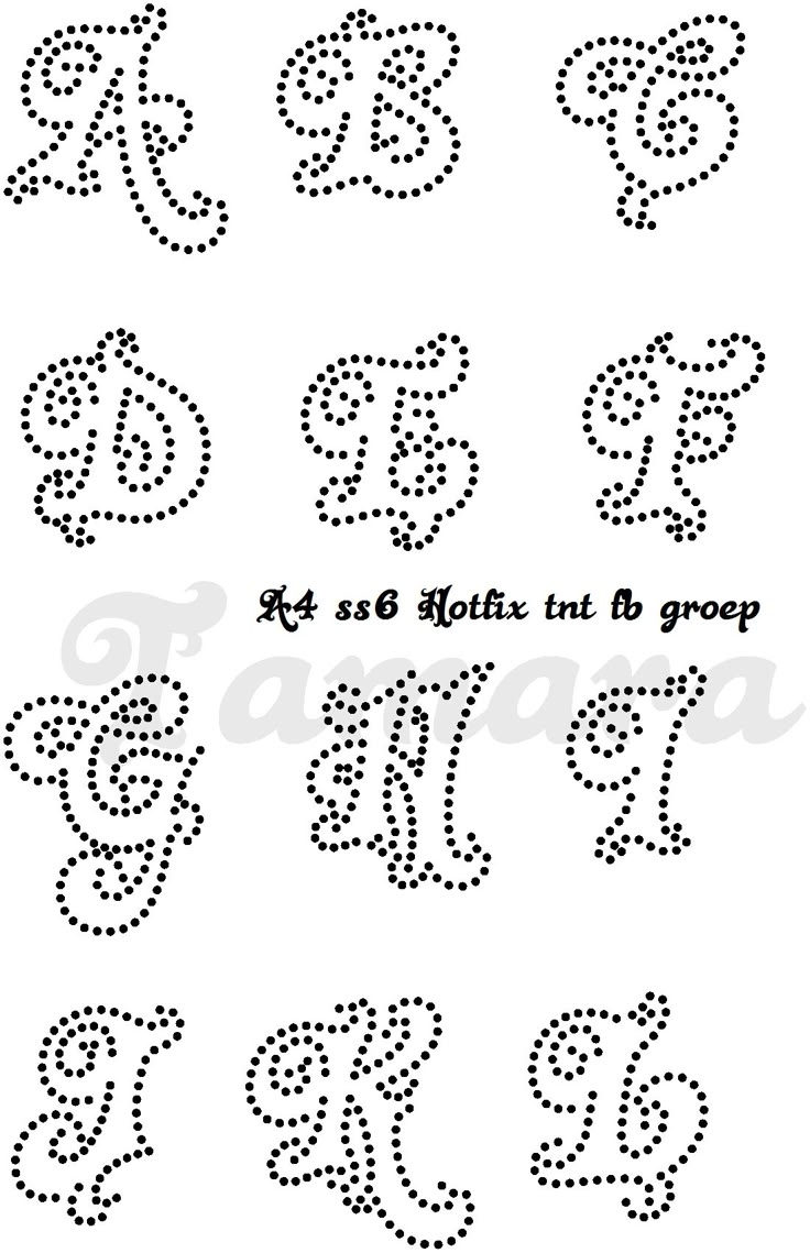 Printable String Art Letter Templates