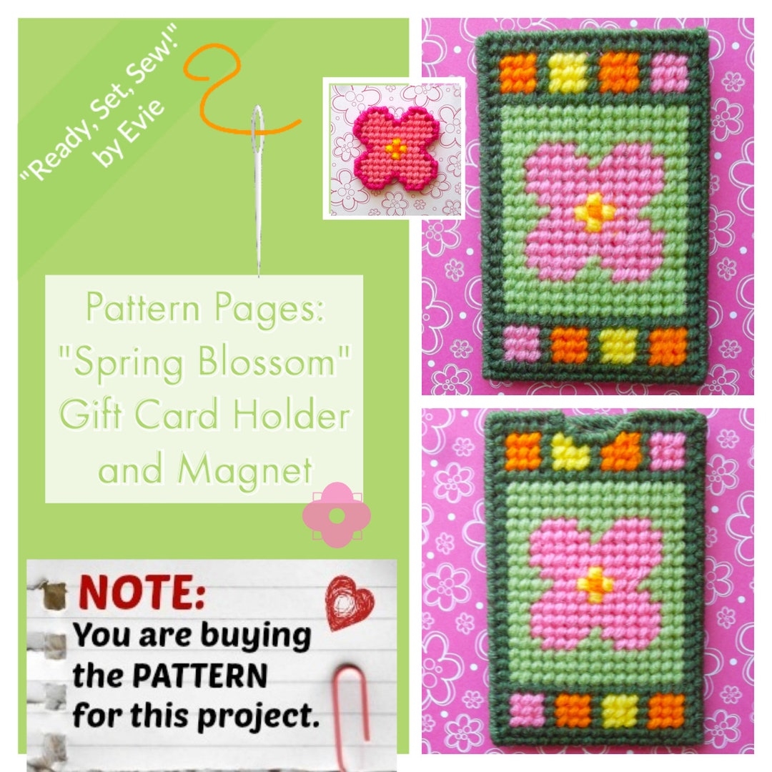 Plastic Canvas Pattern Pages spring Bloom Gift Card Holder And Magnet Set graphs And Photos No Written Instructions PATTERN ONLY Etsy