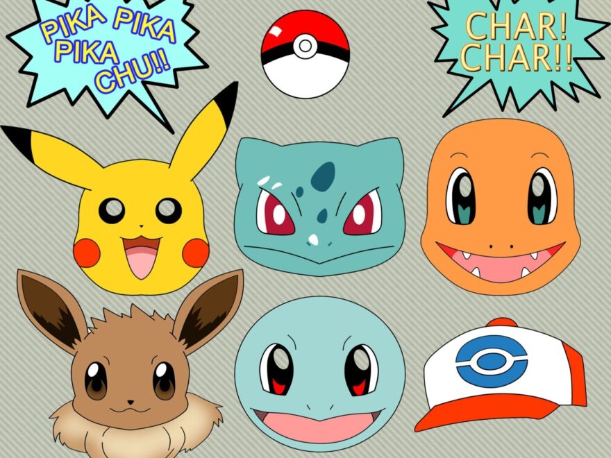 Pokemon Photo Booth Props Etsy