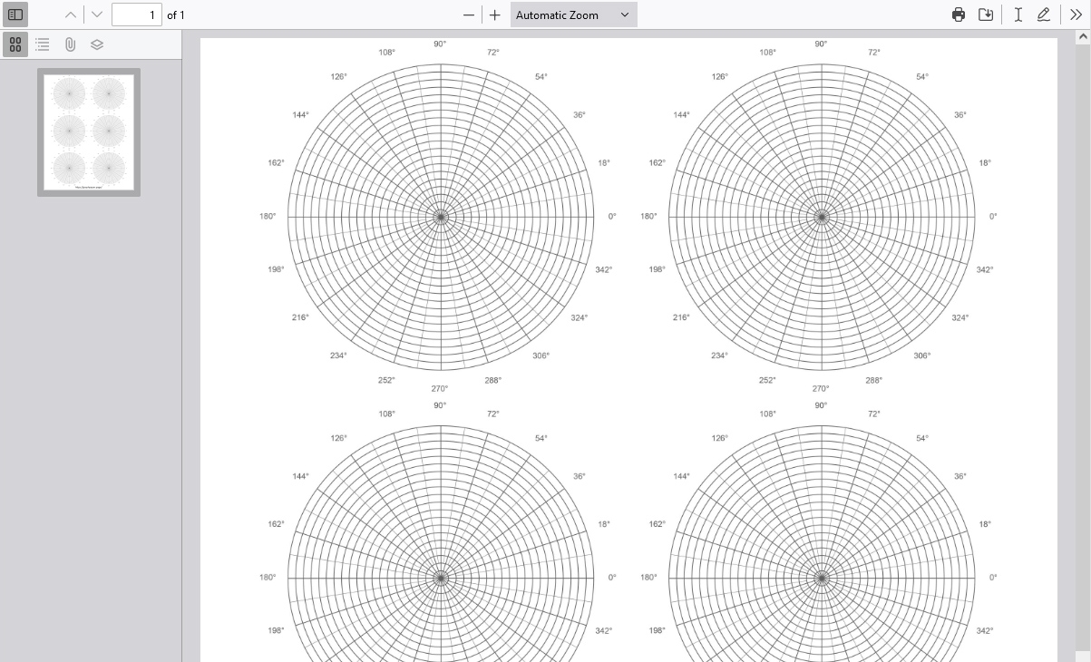 Blank Printable Polar Graph Paper