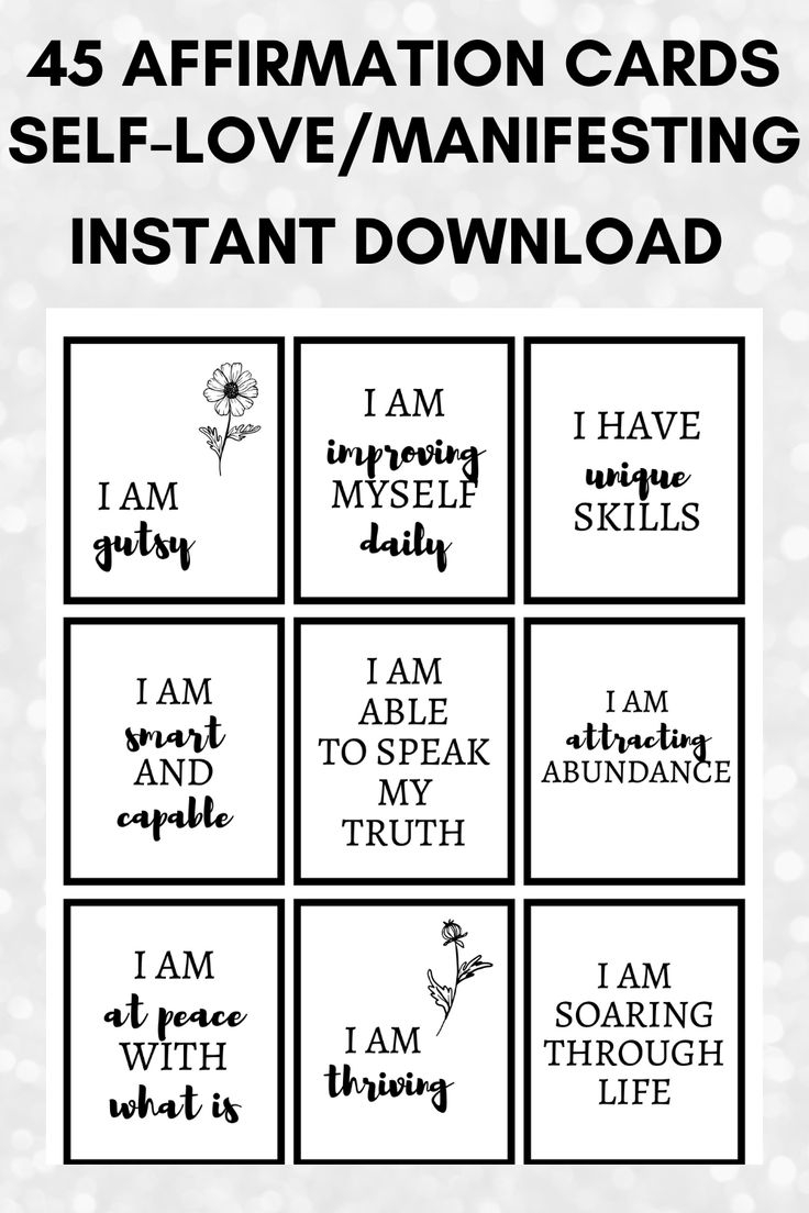 Free Printable Affirmation Cards For Adults