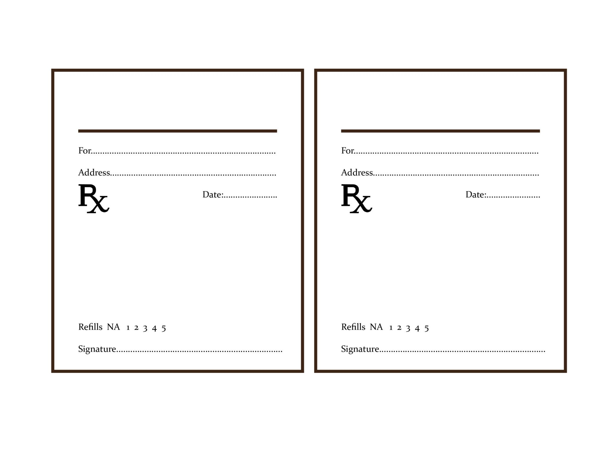 Prescription Label Template