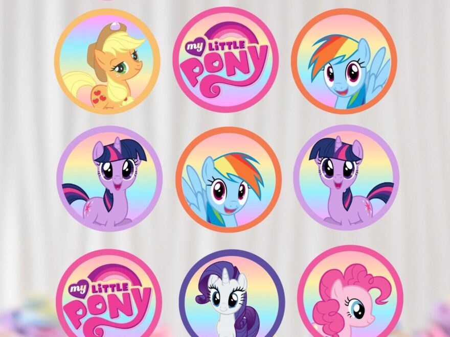 Print And Cut My Little Pony Cake Topper And 12 Cake Topper Instant Download Etsy de