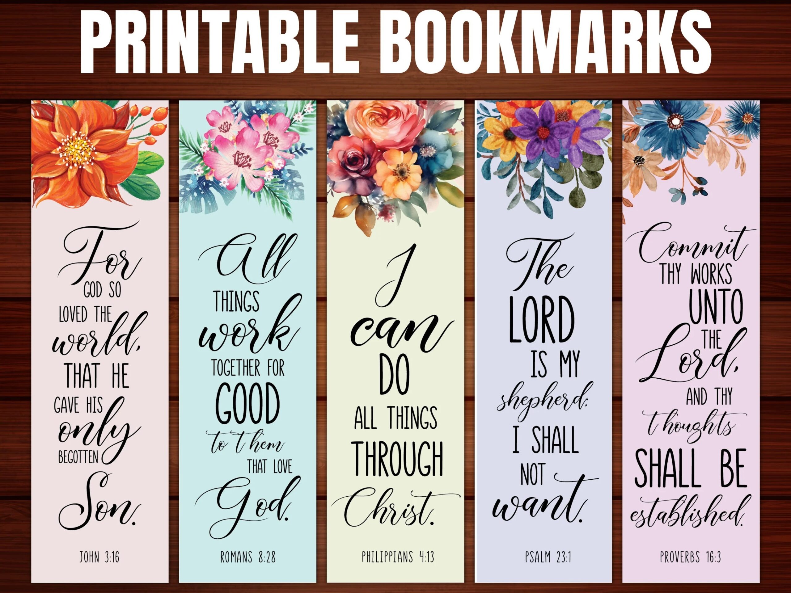 Printable Bible Bookmarks Printable Party Favors