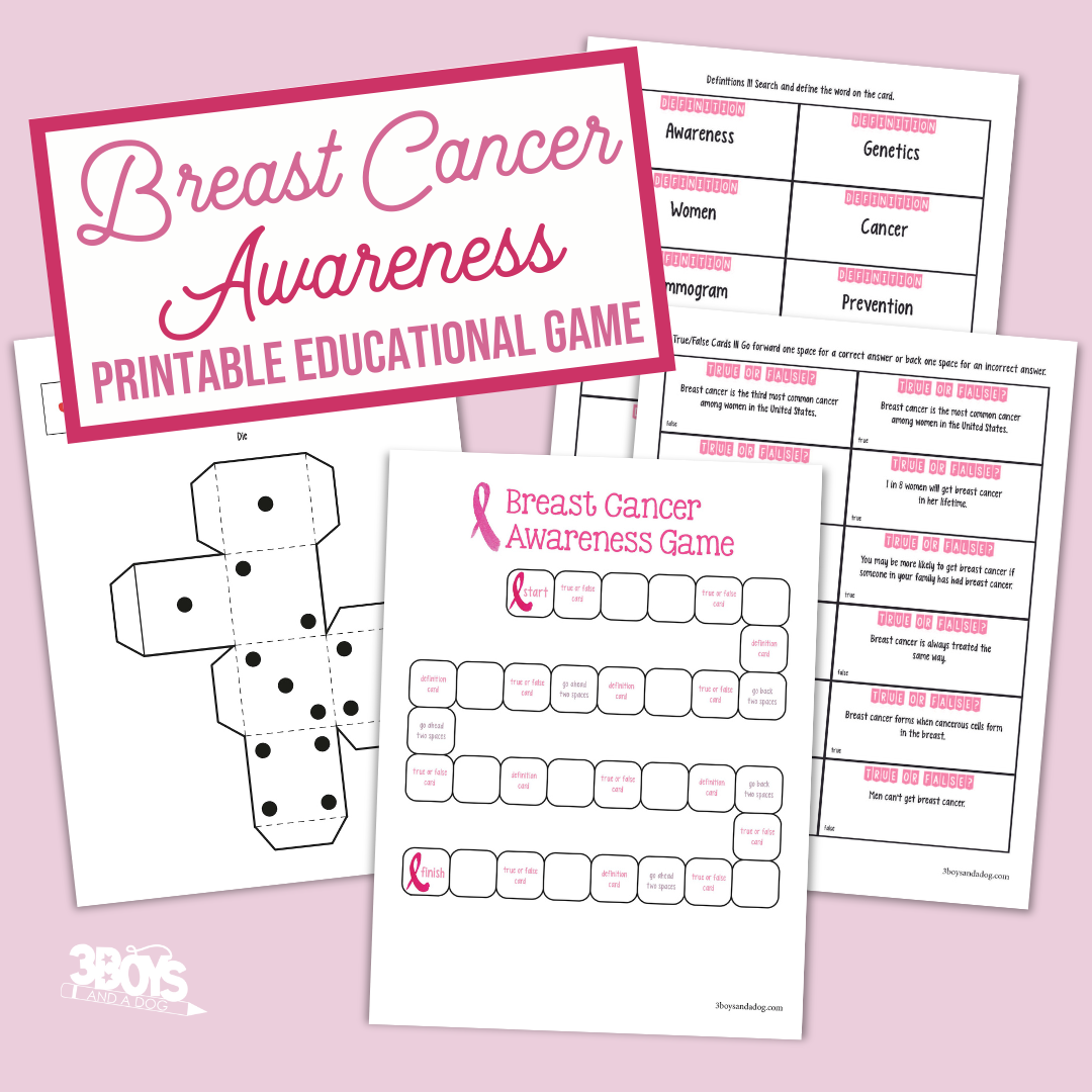 Printable Breast Cancer Awareness Game