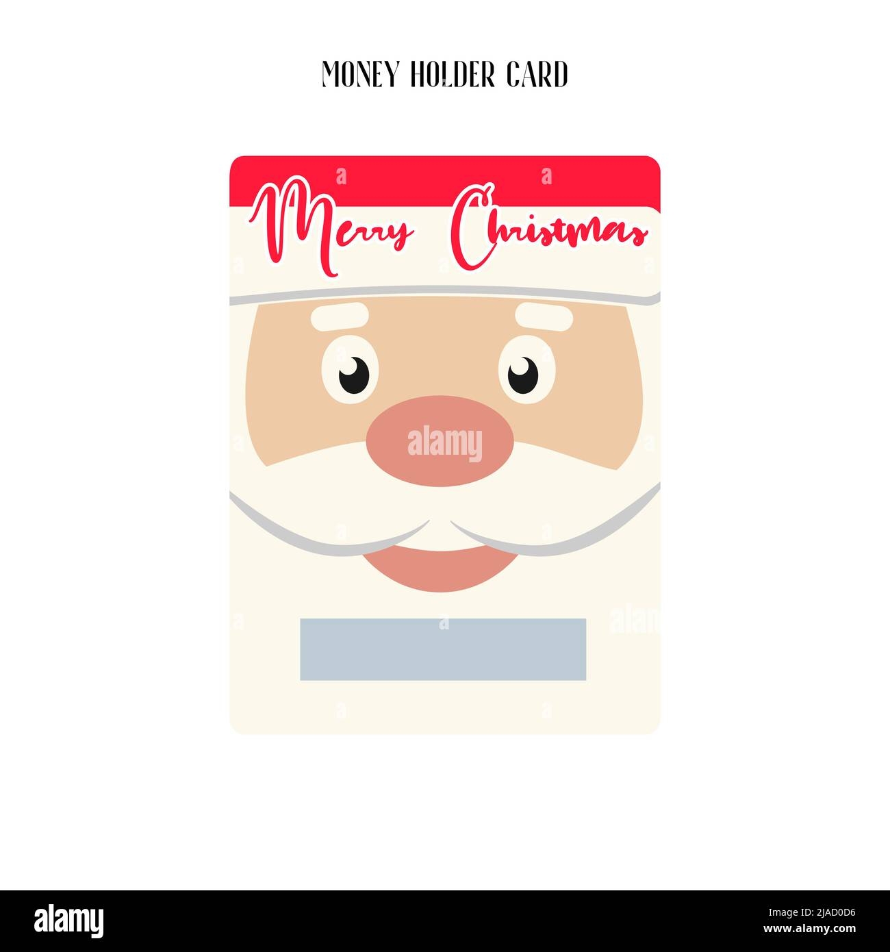 Printable Christmas Money Holder Gift Card Cash Money Holder Template Stock Vector Image Art Alamy