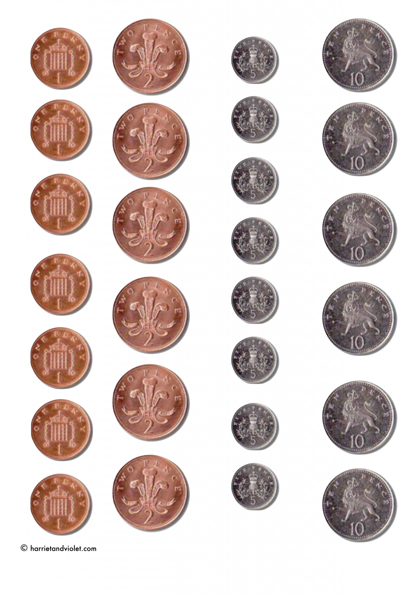 Printable Coins For Games Counting Printable Teaching Resources Worksheets Library