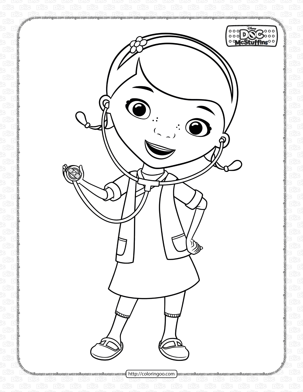 Printable Doc McStuffins Coloring Sheet