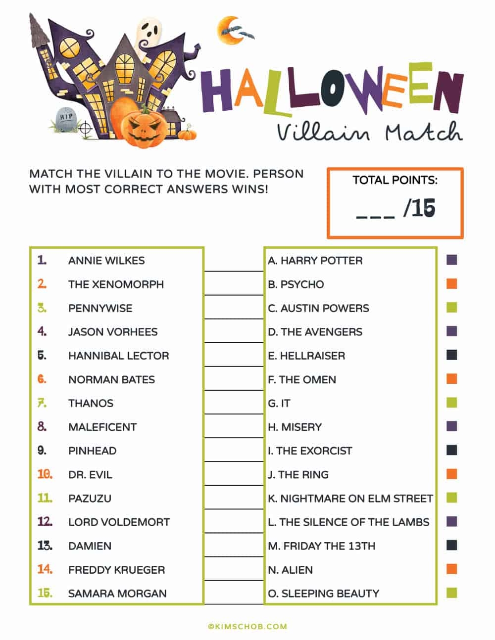 Printable Halloween Games Fun Kids Activities Kim Schob