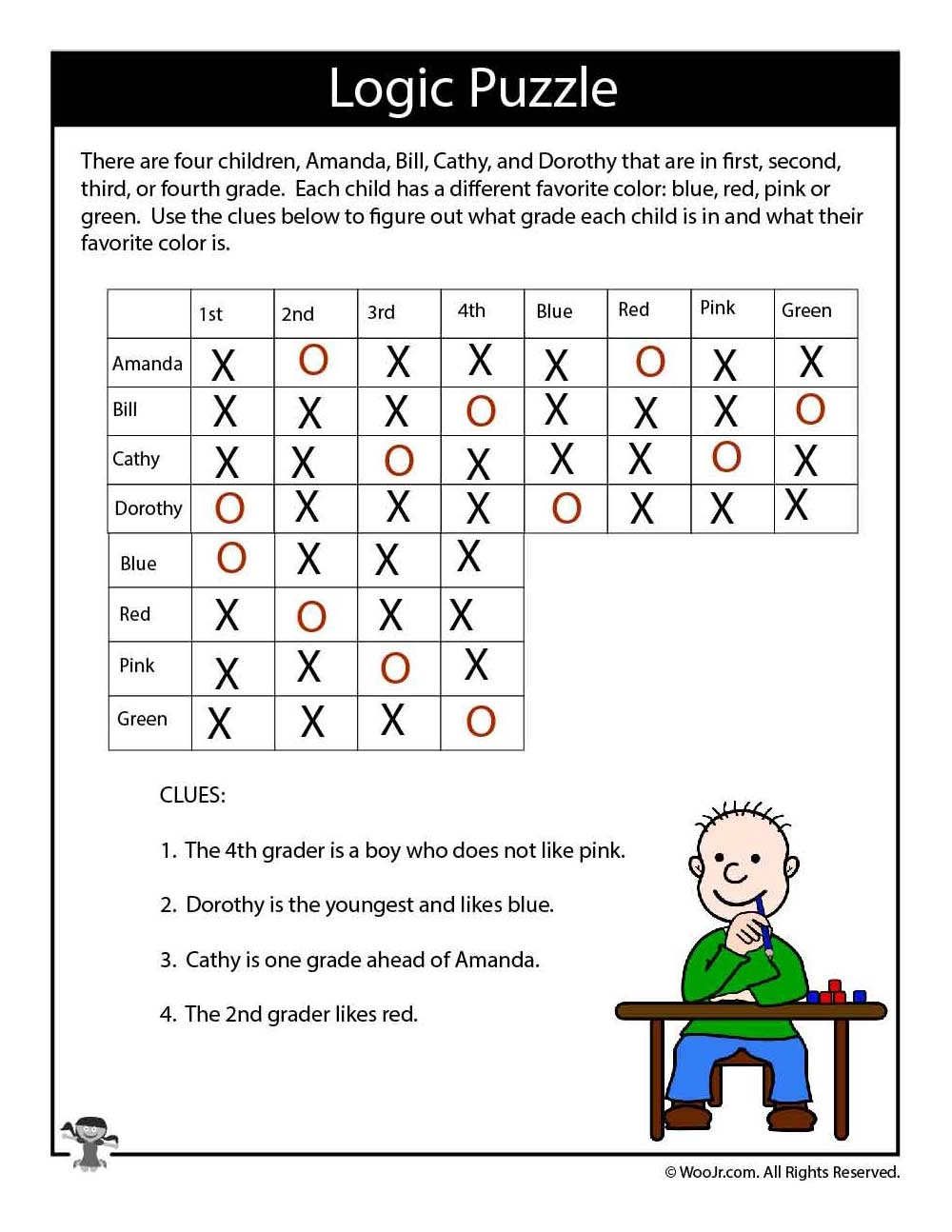 Printable Logic Puzzles For Kids Woo Jr Kids Activities Worksheets Library