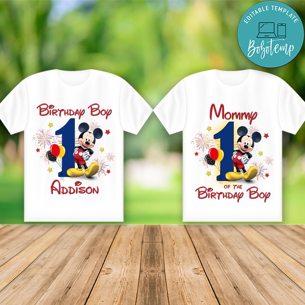 Printable Mickey Mouse Family Shirts Digital File DIY Bobotemp