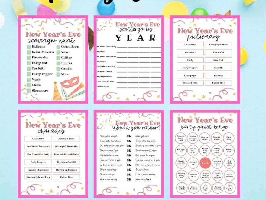 Printable New Years Eve Party Games Your Family Will Love