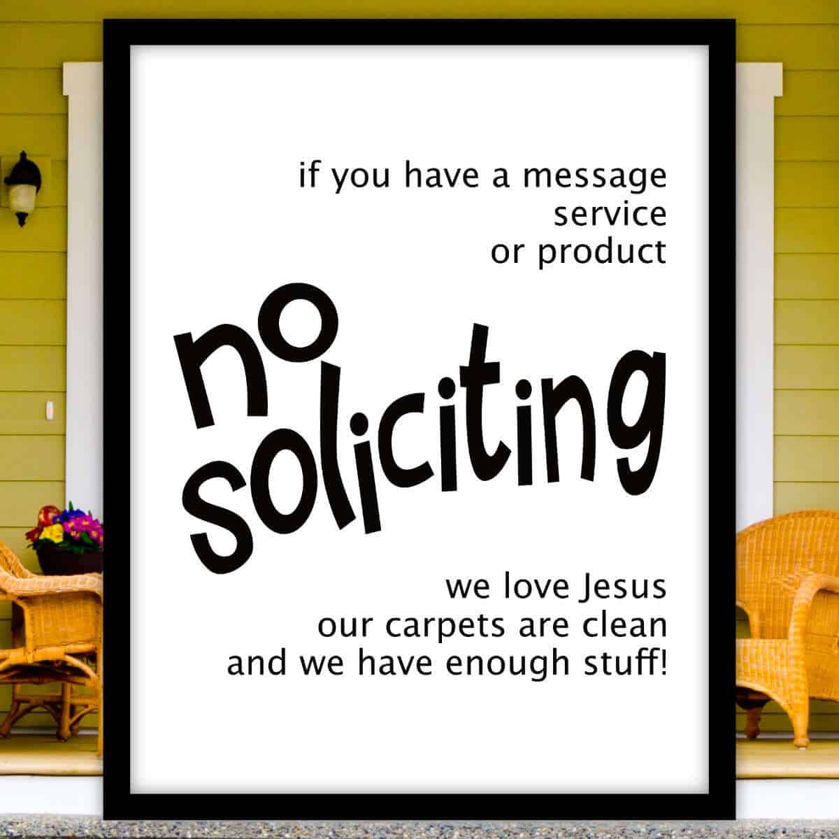 Printable No Soliciting Signs For Homes