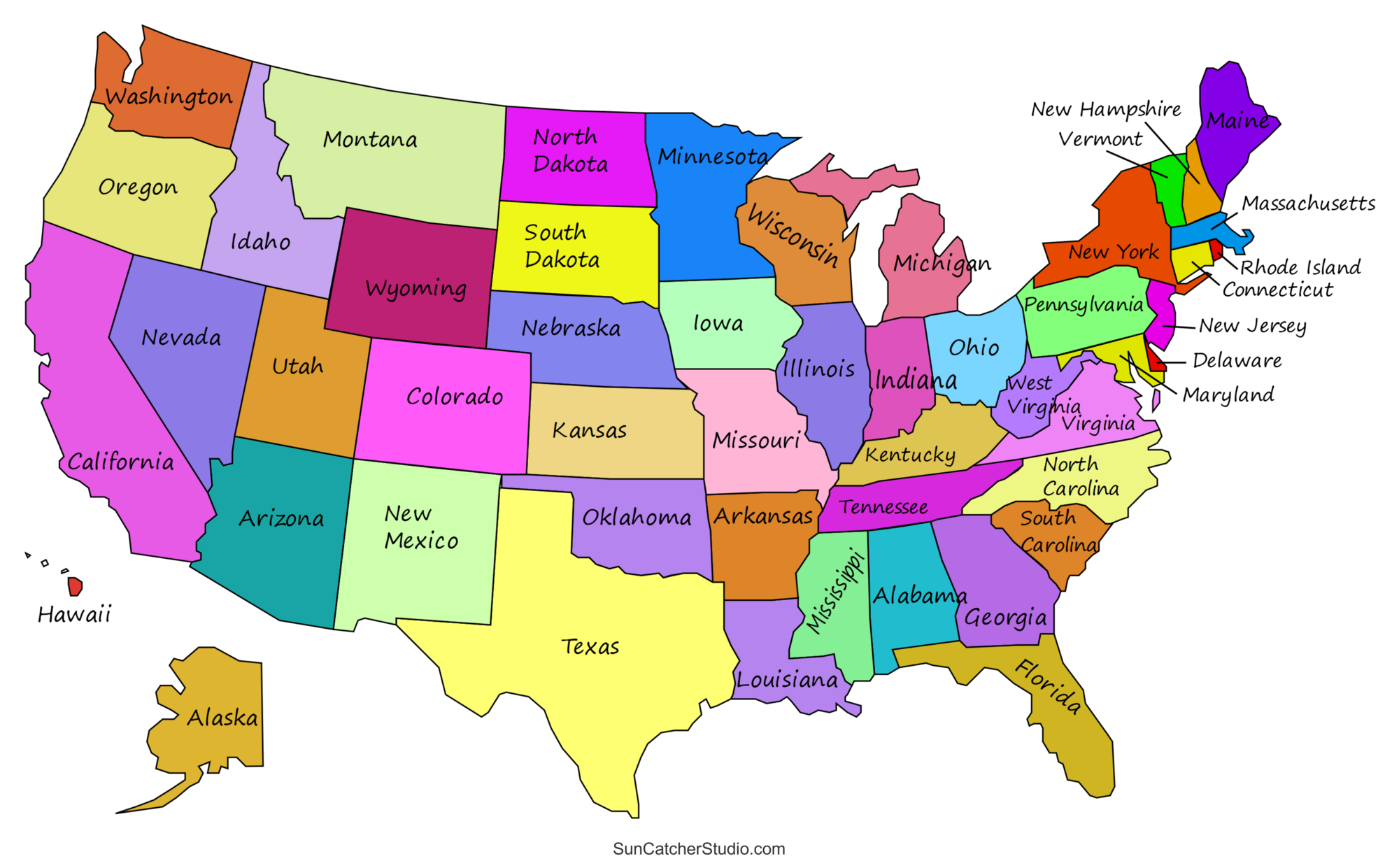 List Of States And Capitals Printable