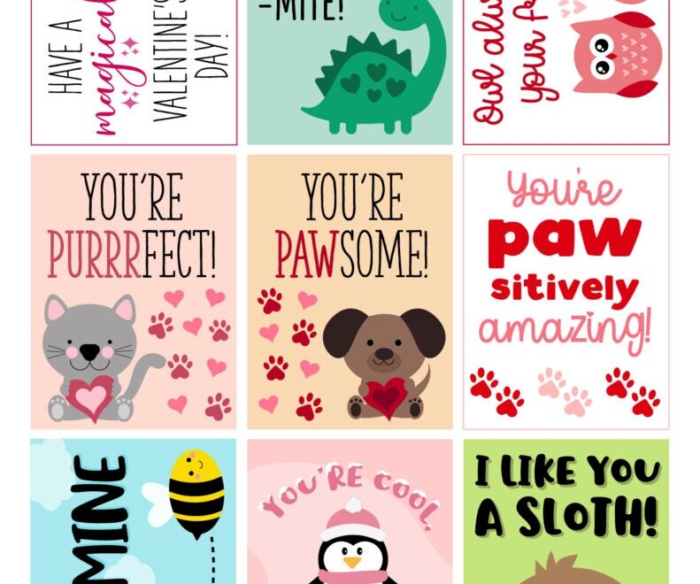 Printable Valentine s Day Cards 250 Free Printables Printabulls