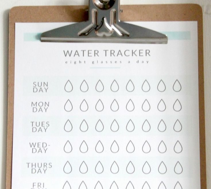 Printable Water Tracker