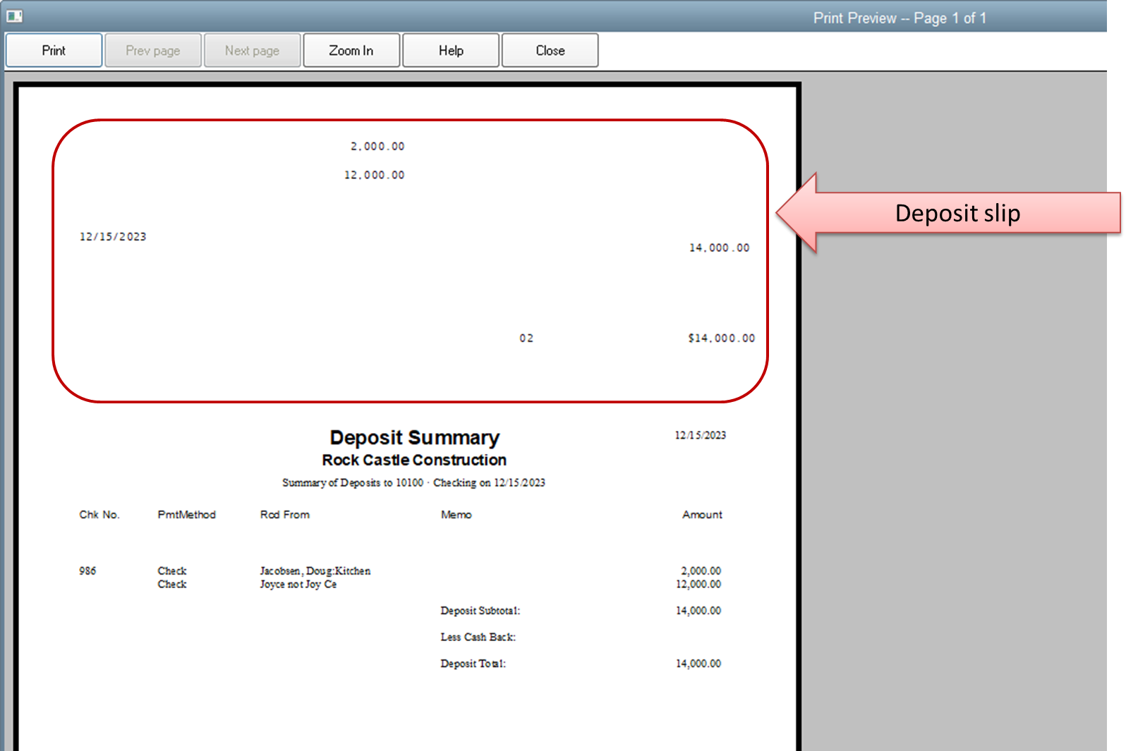 Printing Deposit Slips
