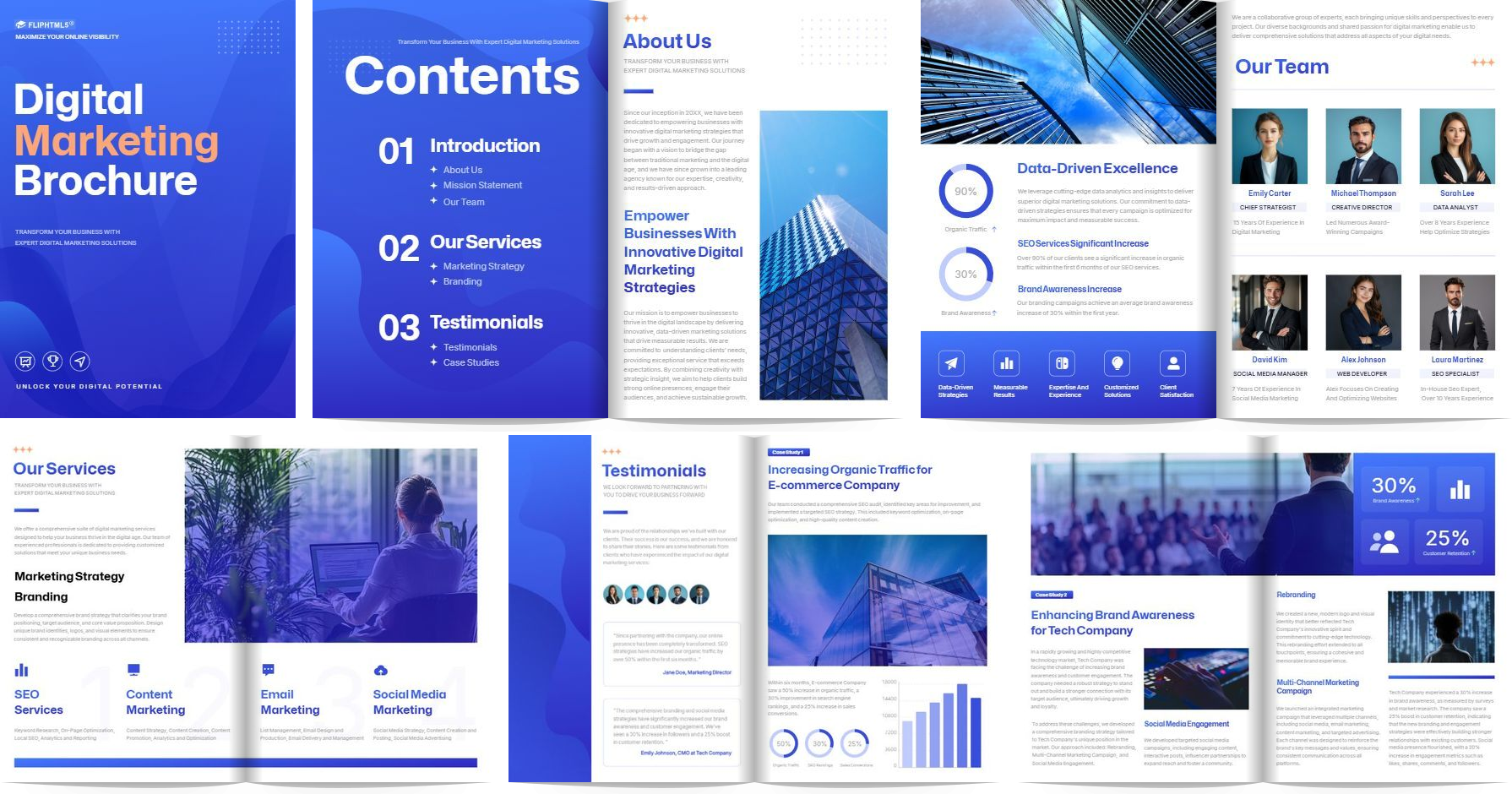 Professional Brochure Templates For Online Design Free Download