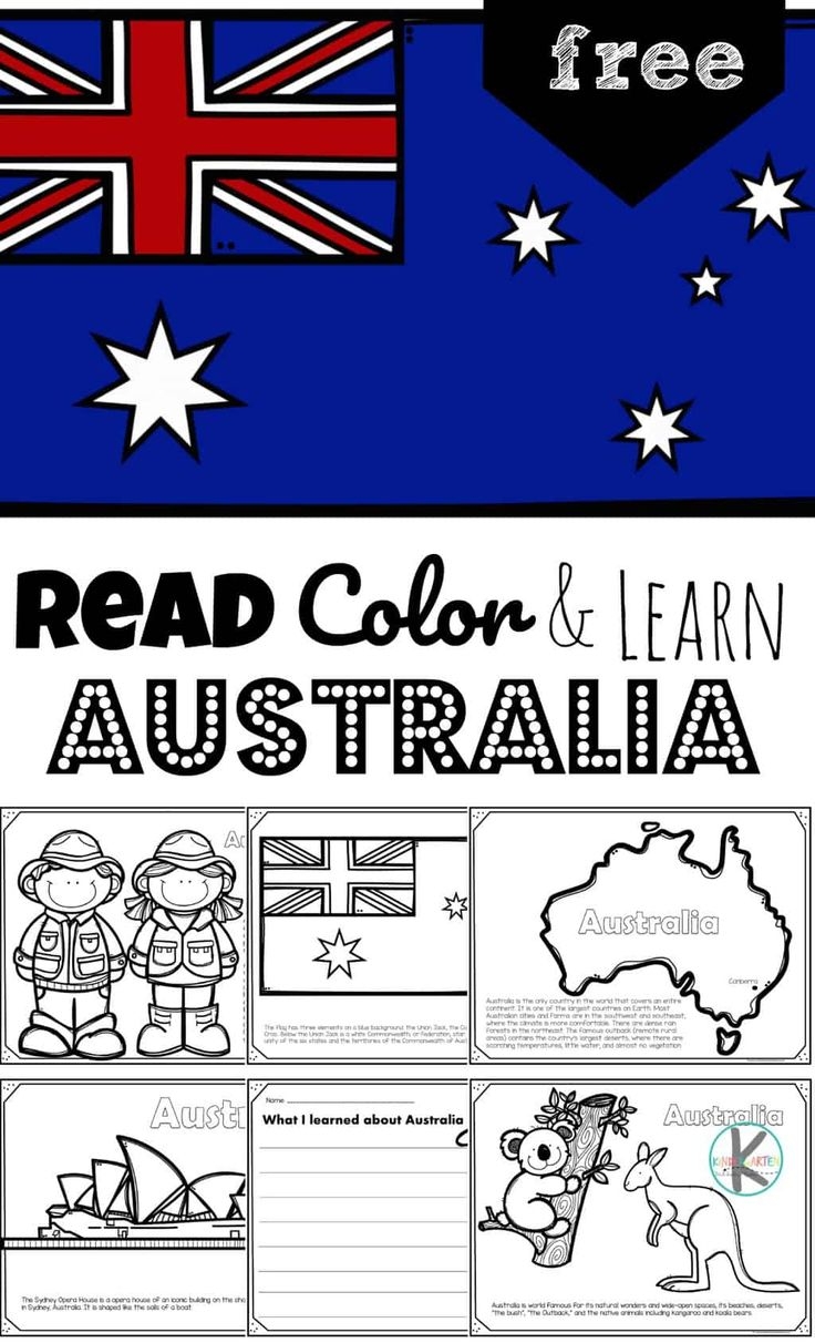 Kids Free Printable Australian Flag