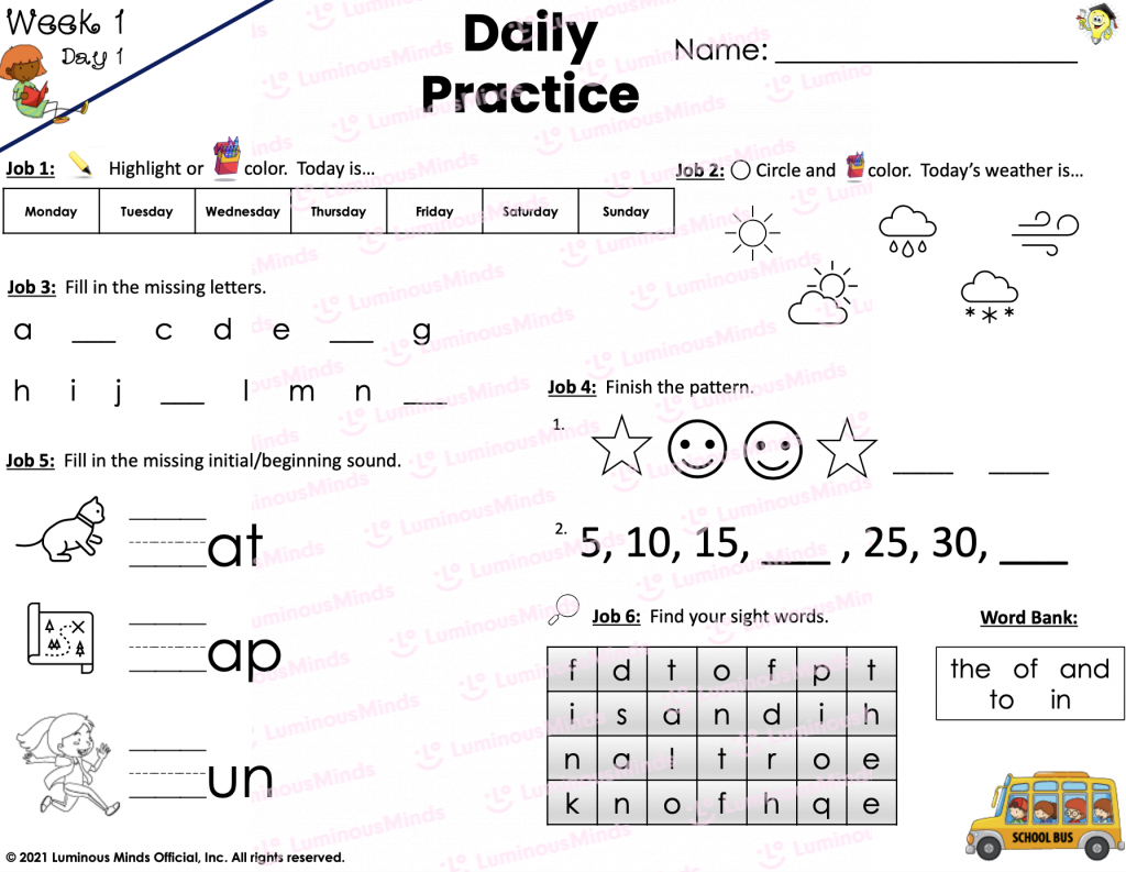 Reading Comprehension Worksheets First Grade Daily Practice FREE Sample Set