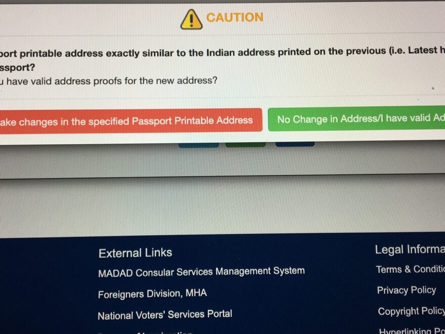 Red Color Option I Want To Make Change In The Specified Passport Renewal Address USA AM22Tech Forum