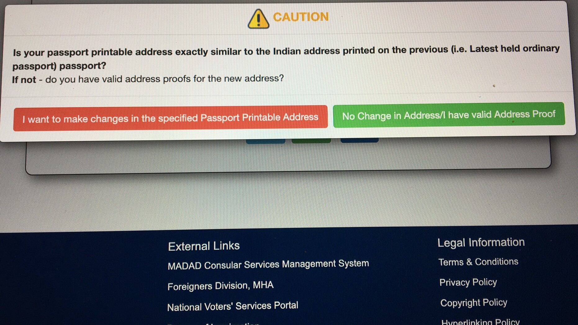 Red Color Option I Want To Make Change In The Specified Passport Renewal Address USA AM22Tech Forum