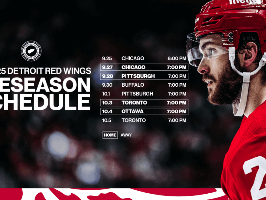 Red Wings Announce 2024 25 Preseason Schedule Detroit Red Wings
