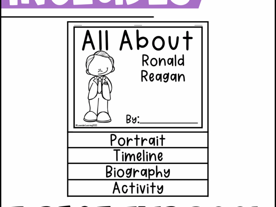 Ronald Reagan Biography Activities Worksheets Report Presidents Day Unit Made By Teachers