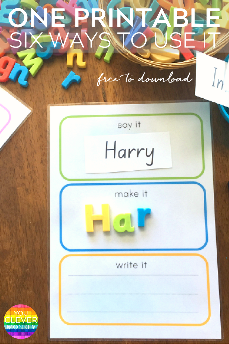 SAY IT MAKE IT WRITE IT MATS HOW TO USE THEM SIX DIFFERENT WAYS You Clever Monkey