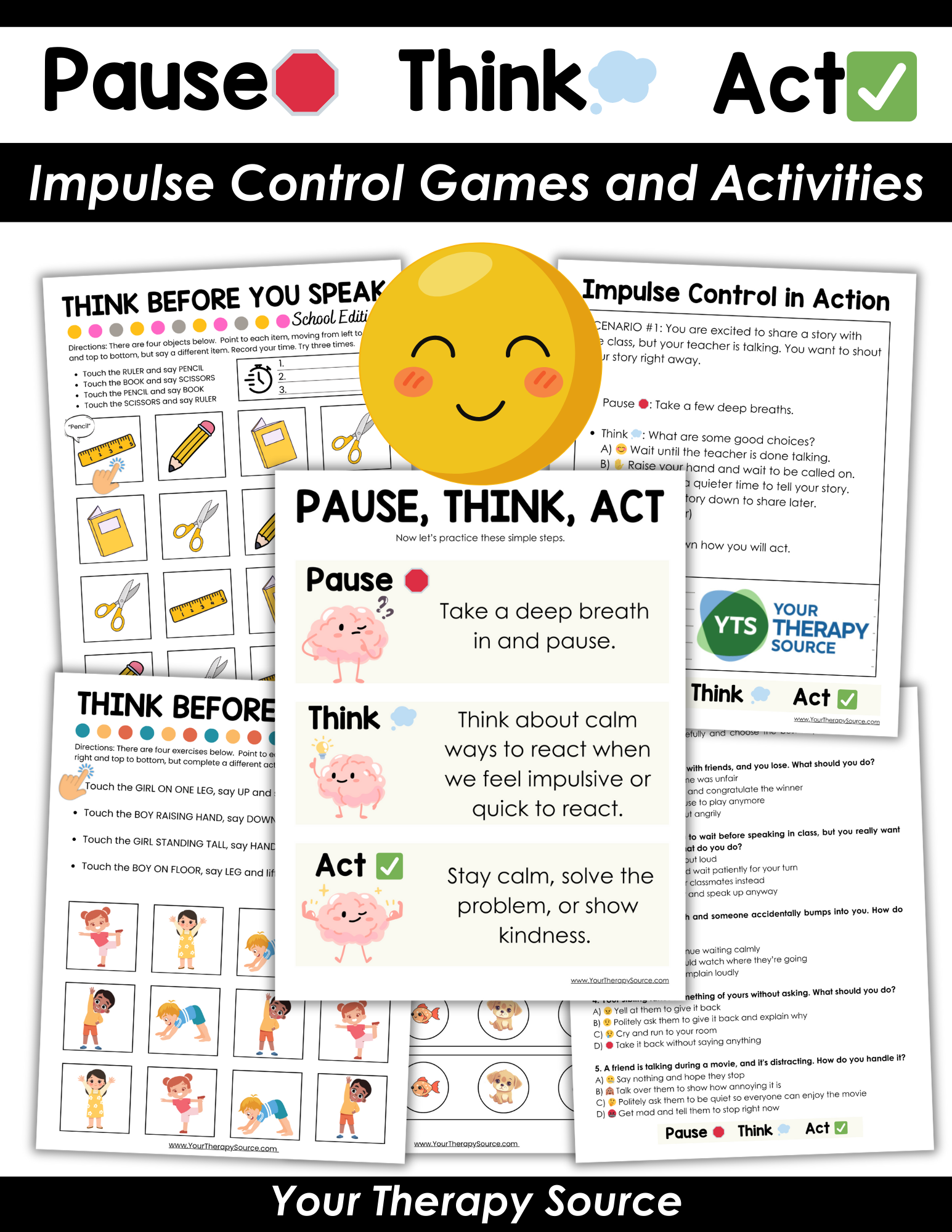 Self Control Song Free Printable Your Therapy Source