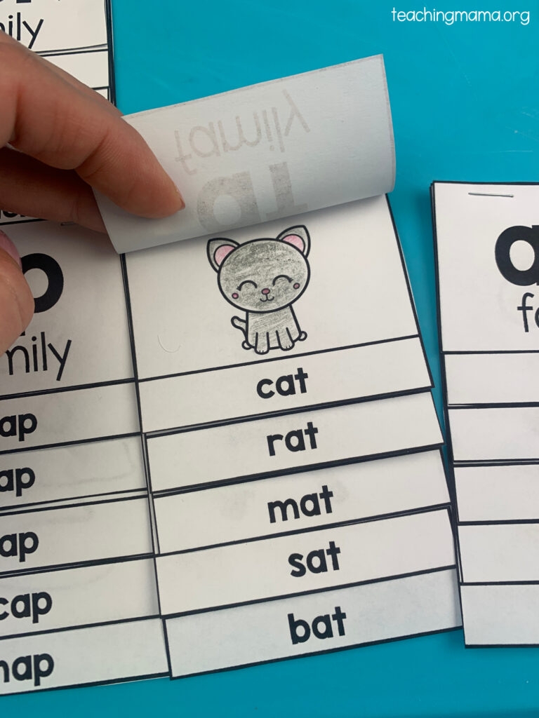 Short A Word Family Flip Books Teaching Mama