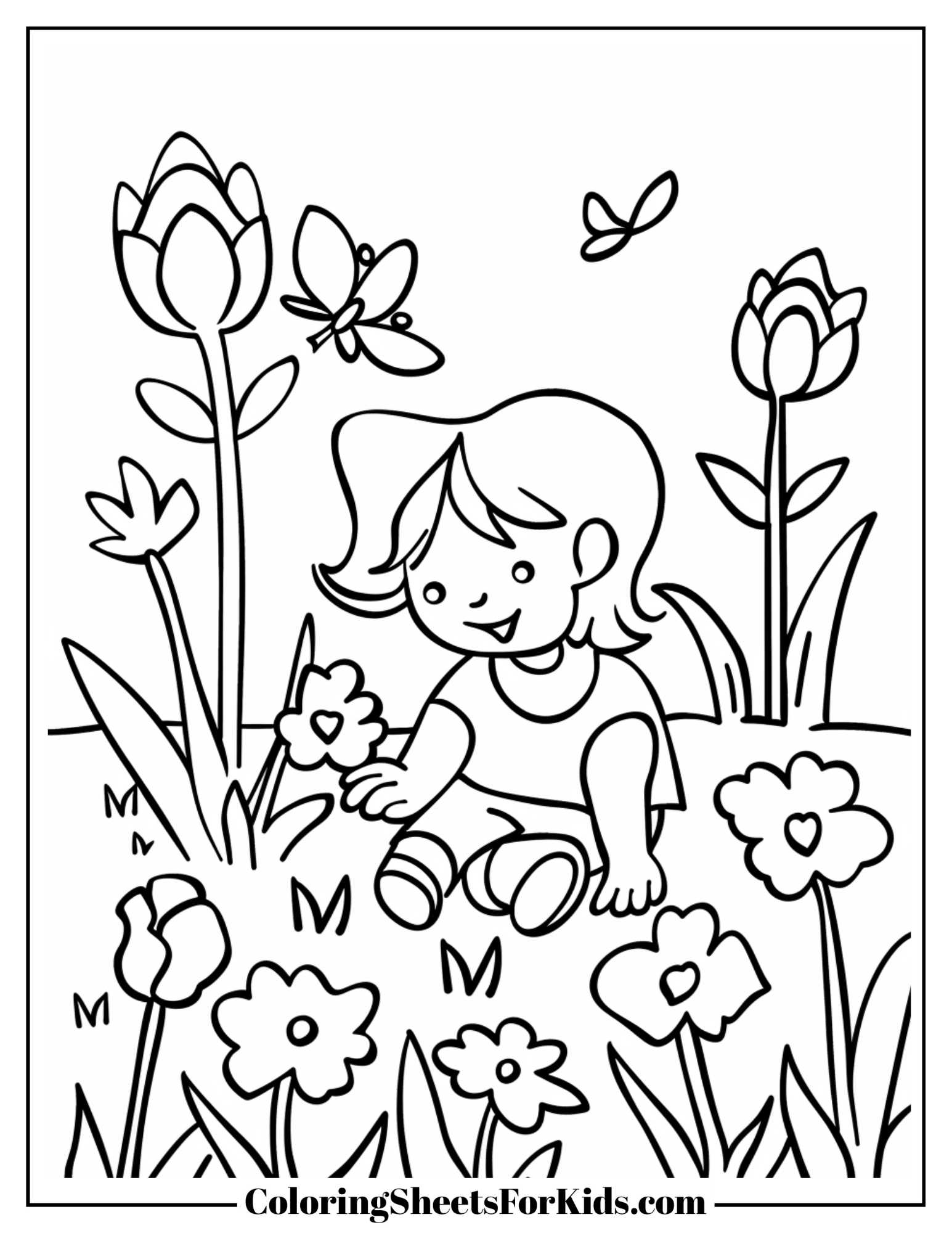 Printable Spring Coloring Pages For Kindergarten