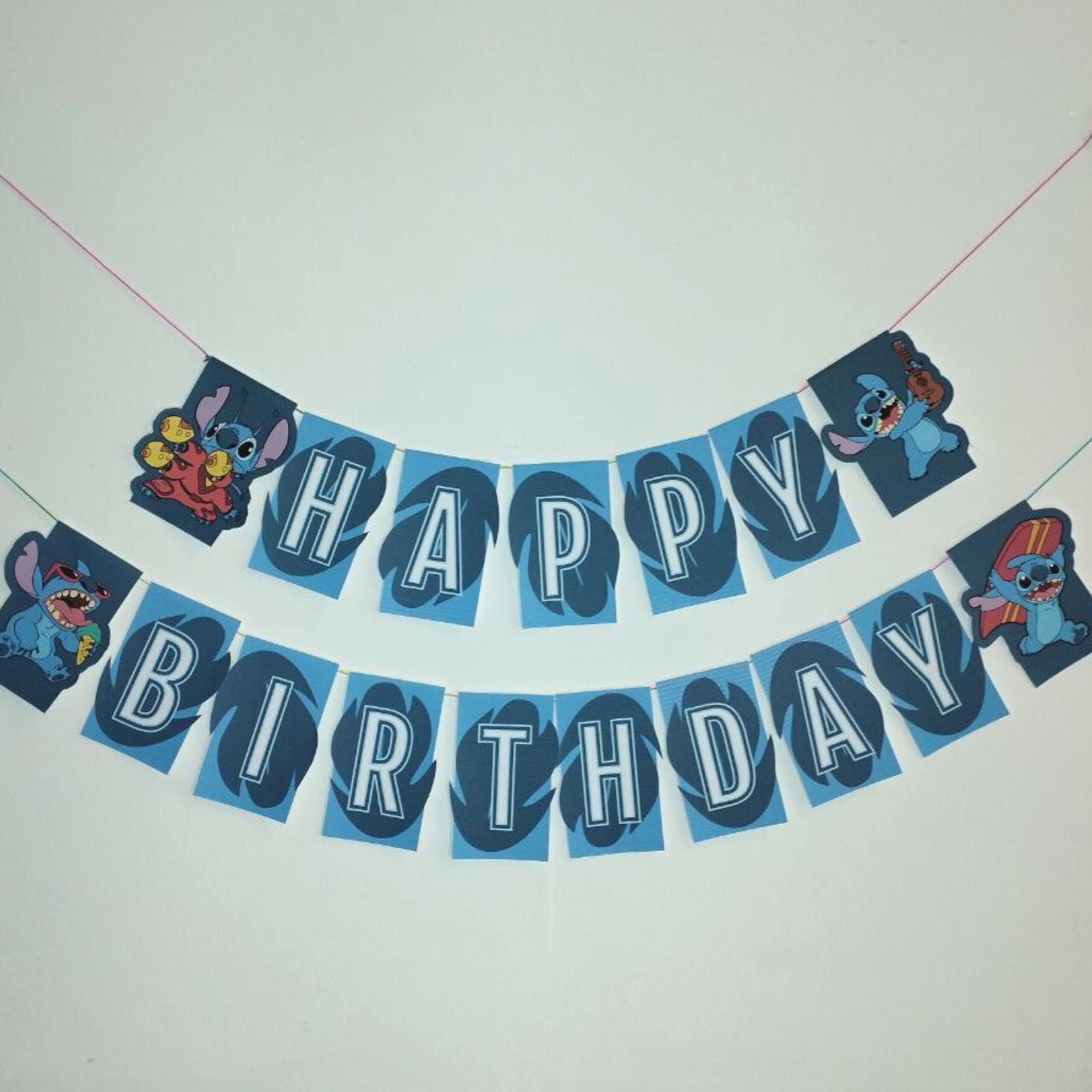 Stitch Banner Happy Birthday Printable Banner Digital PDF Download Etsy de Stitch Banner Happy Birthday Printable Banner Digital PDF Download Etsy de