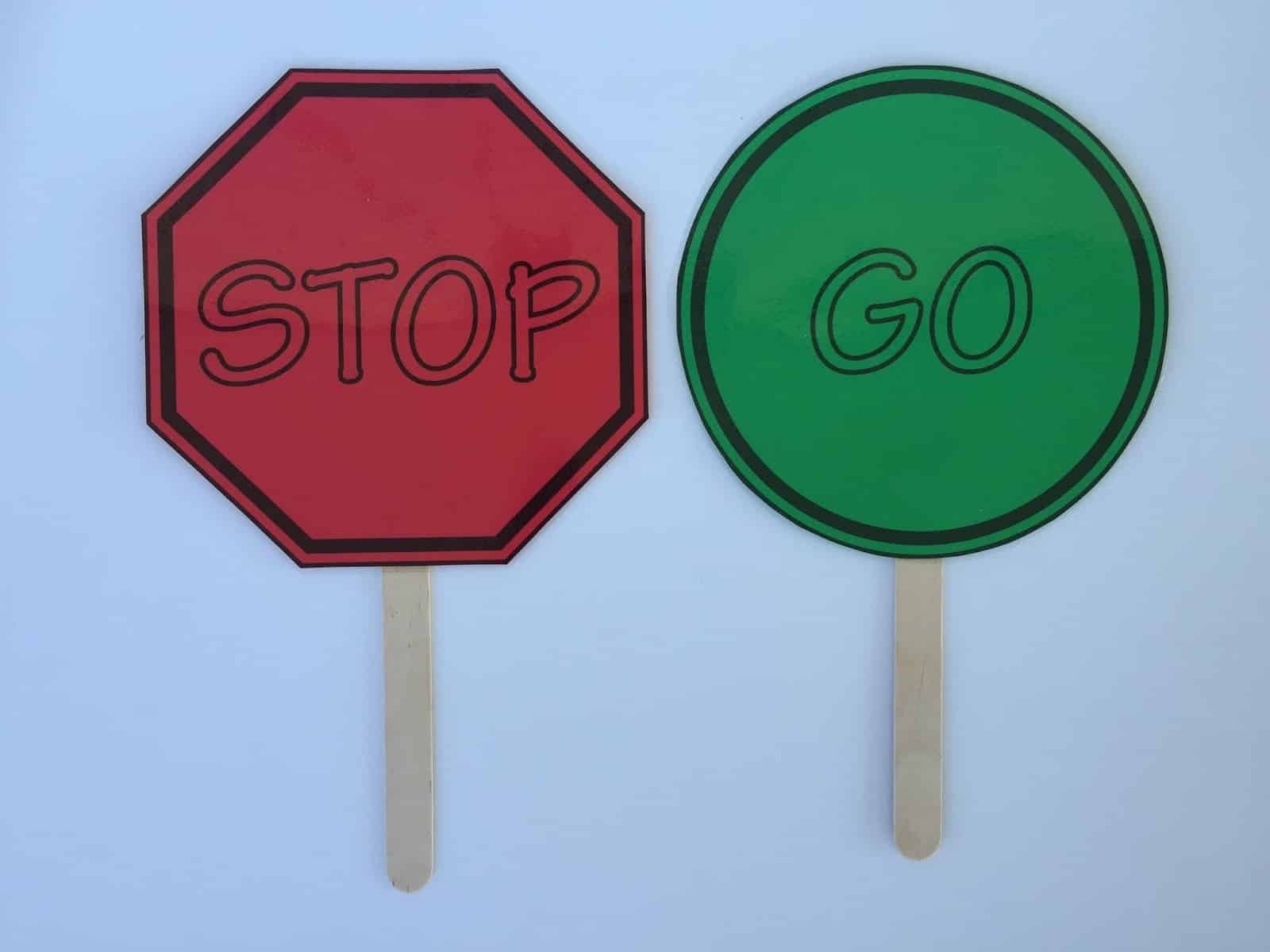 Stop And Go Signs For Classroom Printable