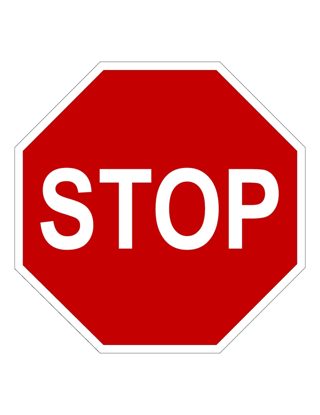 STOP GO Printable Sign Coloring Page Etsy