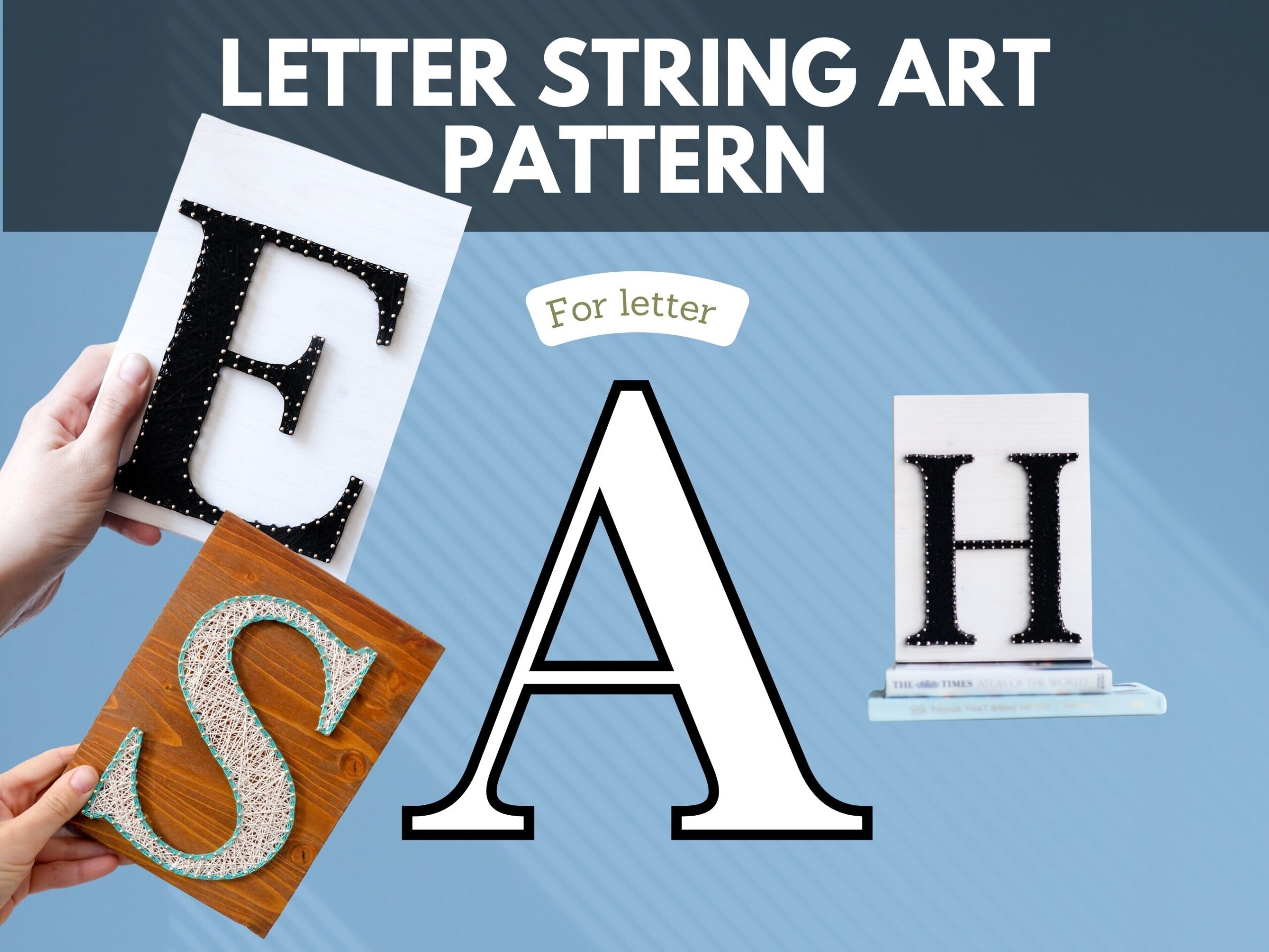 String Art Pattern Printable Pattern Template Tutorial For String Art Letter A Etsy UK