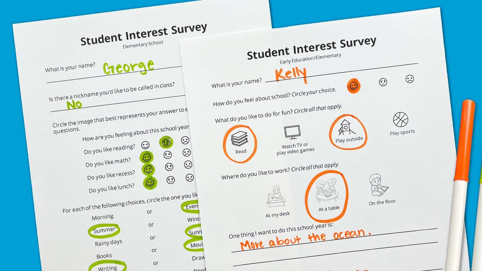 Reading Survey For 3Rd Grade Free Printable
