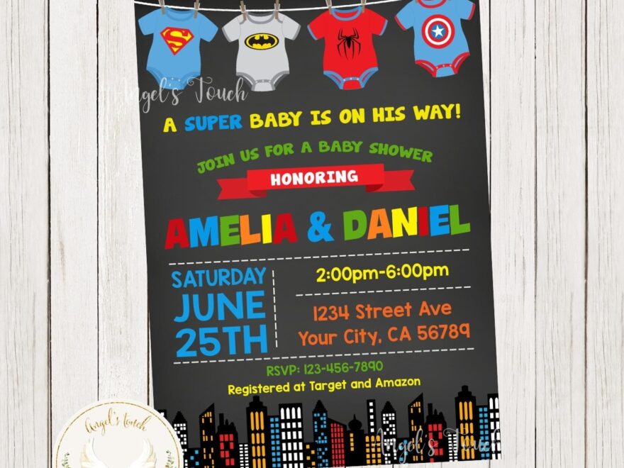 Superhero Baby Shower Invitation Baby Shower Invitation Superheroes Baby Shower Superhero Invitation Printable Invitation Digital File Etsy