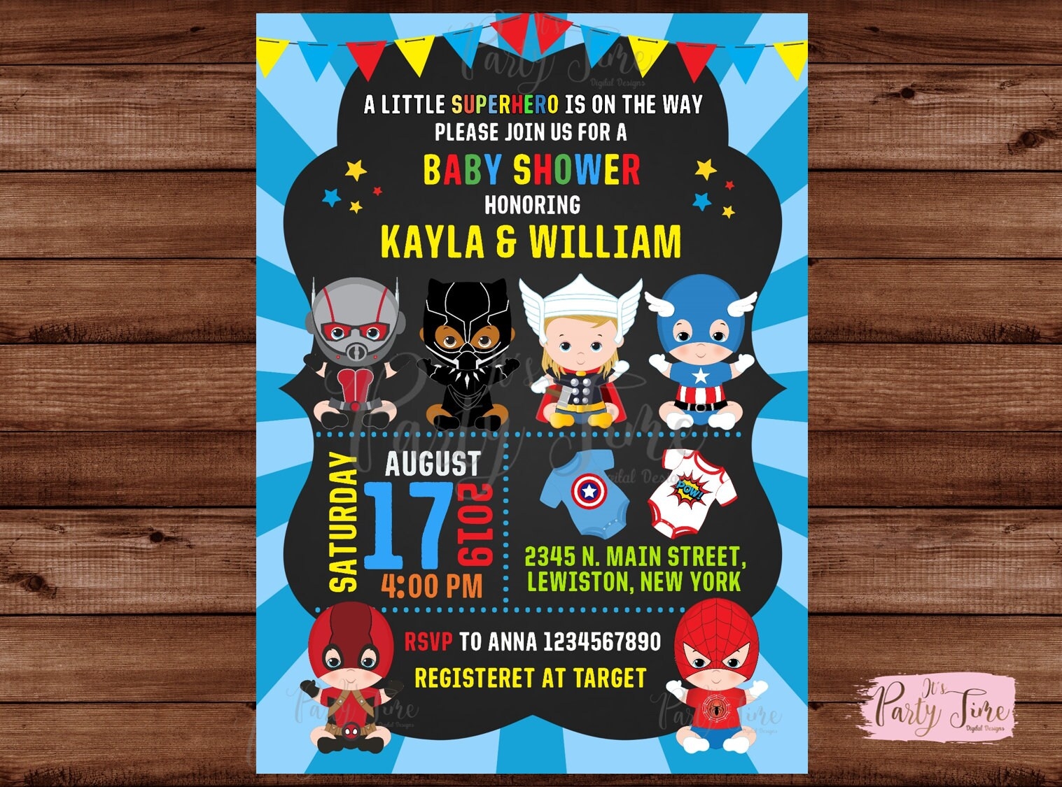 Superhero Baby Shower Invitation Superheroes Baby Shower Invitation Superheroes Avengers Baby Shower Invitation Digital File Etsy