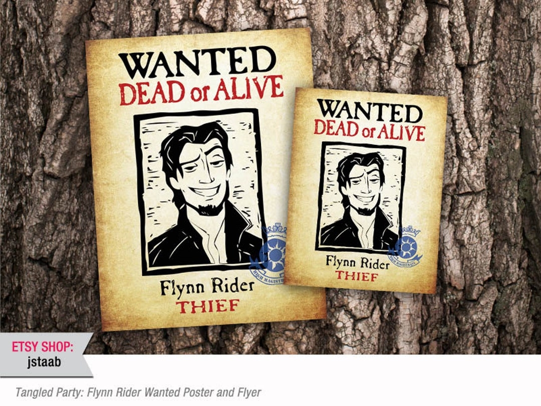 Tangled Flyers Flynn Rider Wanted Poster And Flyer digital Files Etsy Australia