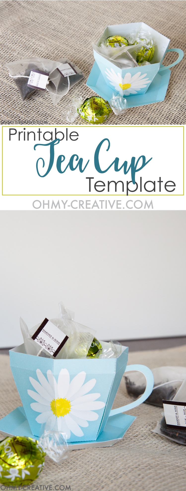 Free Printable 3D Tea Cup Template